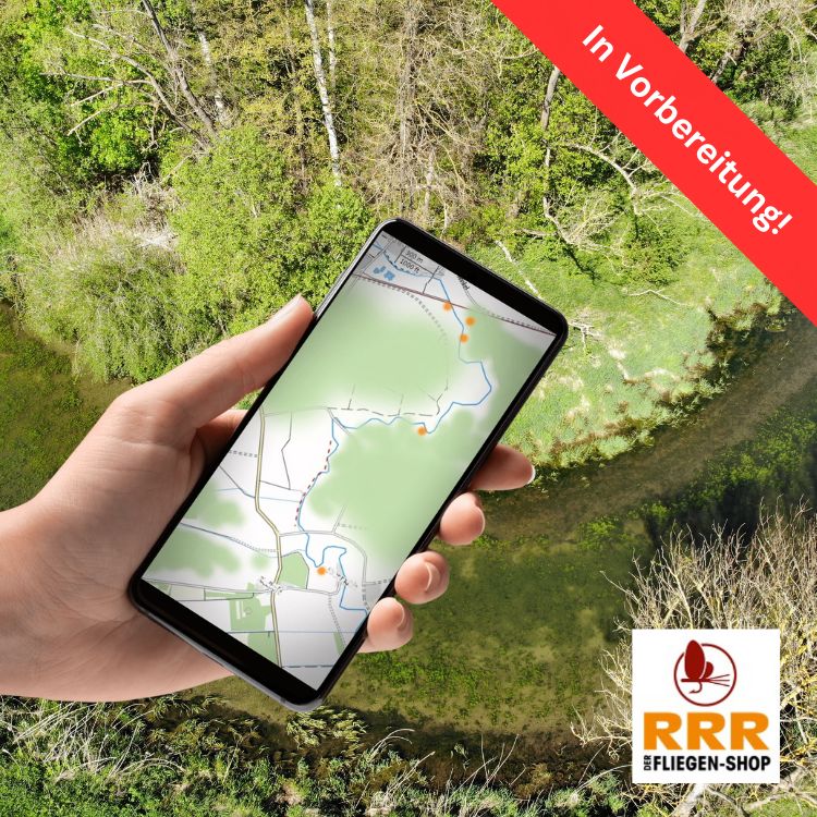zu sehen ist ein Handy in einer Hand mit einer Landkarte auf dem Screen