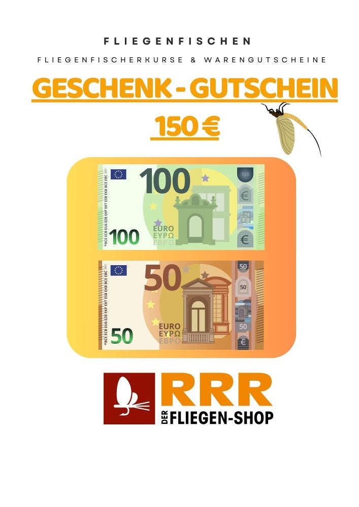 Fliegenfischen Geschenk Gutschein über 150 Euro