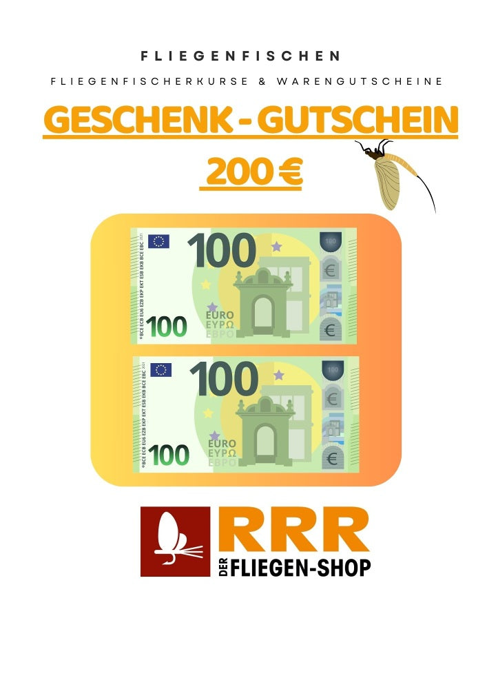 Fliegenfischen Geschenk Gutschein über 200 Euro