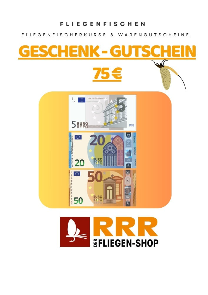 Fliegenfischen Geschenk Gutschein über 75 Euro