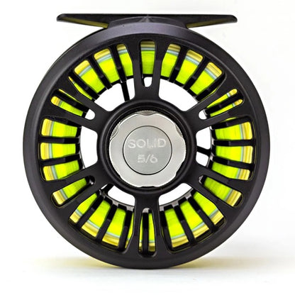 Traun River Solid Fliegenrollen black/steel